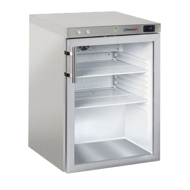 Armadio negativo vetro 140 L Acciaio Inox