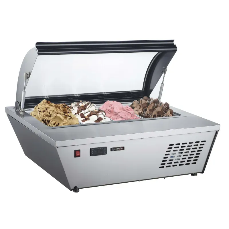 Vetrina gelati 4×GN 1/3 Casselin inox