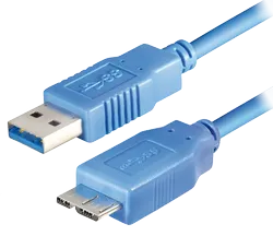 2m USB Kabel USB3 Micro B Stecker auf USB A Stecker