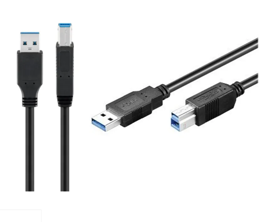 2m USB-Kabel USB3 USB-A zu USB-B Stecker Druckerkabel Scannerkabel NAS-Kabel