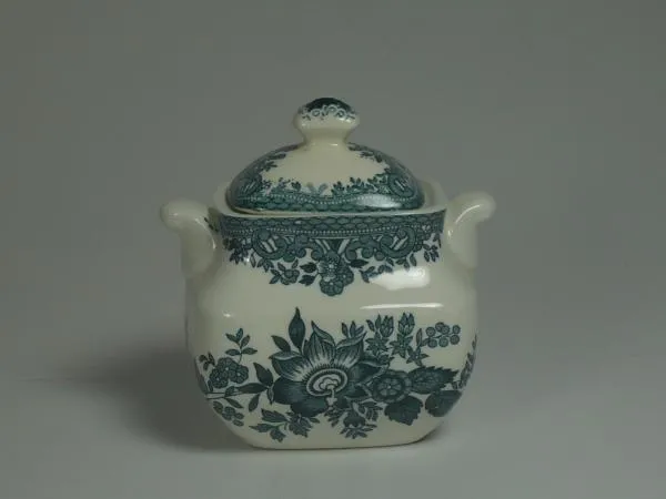 Zuckerdose - Enoch Wedgwood Asiatic Pheasants green / dunkelgrün grün