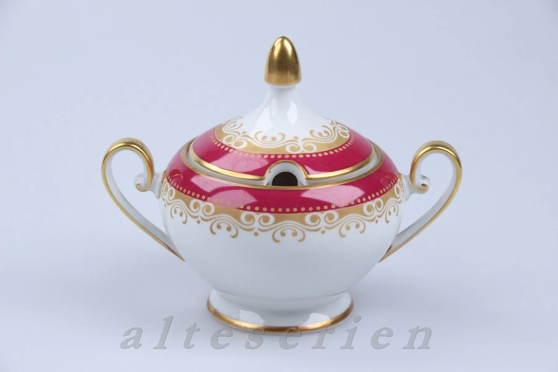 Zuckerdose - Hutschenreuther Drache - Exklusiv Kardinal - rot