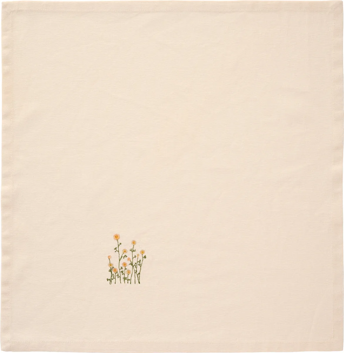 Stoffserviette FLORA gelbe Blume