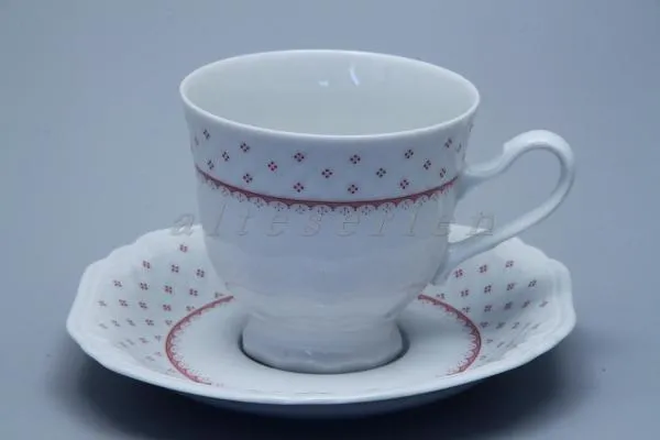 Kaffeetasse mit Untere - Eschenbach La Reine - Form 800 rote Punkte - 2145