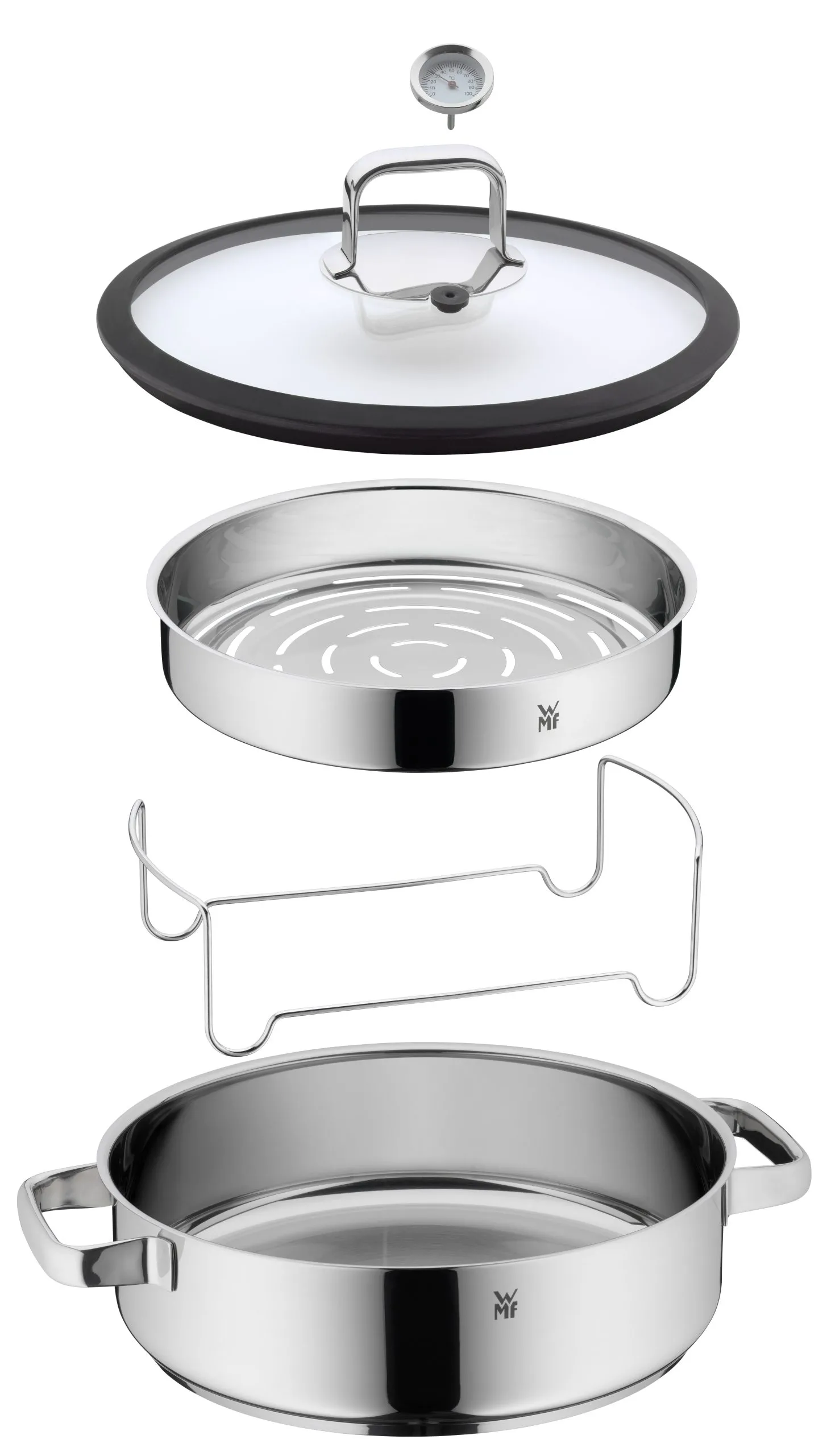 Vitalis Dampfgarer, Ø 28 cm 5l geeignet für Garen, Dampfgaren, Kochen,Braten