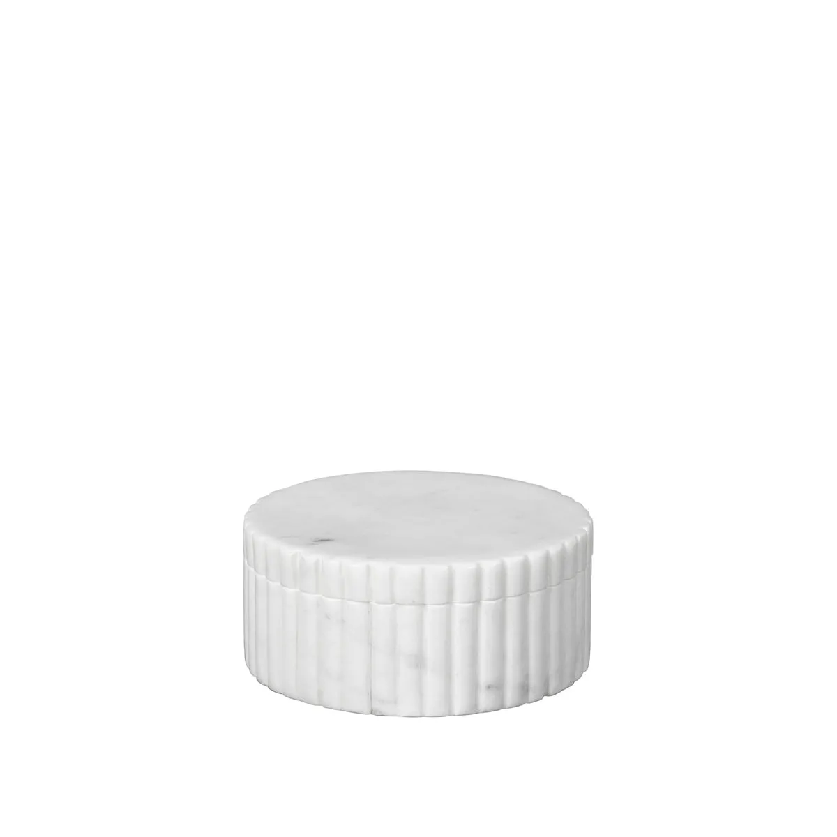 PLATON  Marmordose WEIß klein / flach