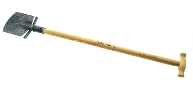 Damenspaten "Elke" mit geschmiedetem Tritt und 85 cm  lackiertem Eschenstiel (deutsche Form)