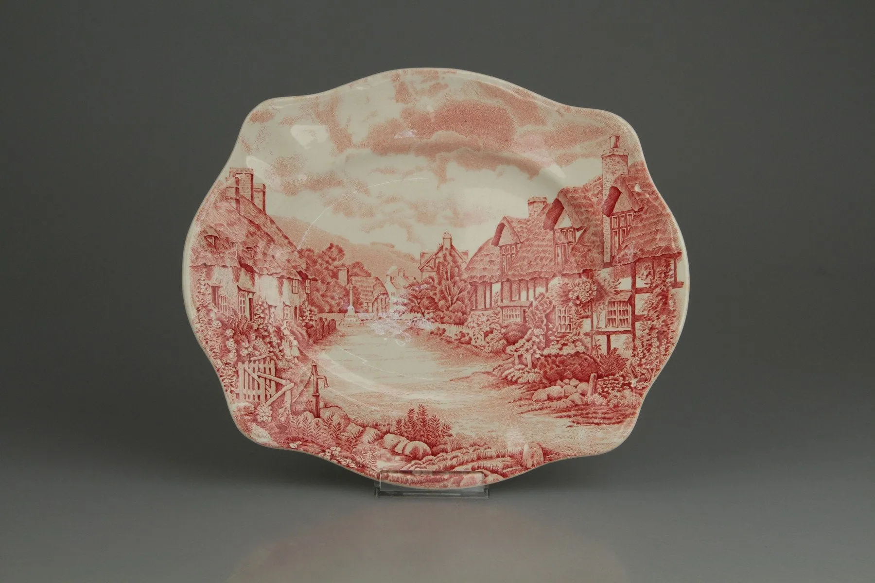 Fleischplatte klein - Johnson Bros Olde English Countryside rot