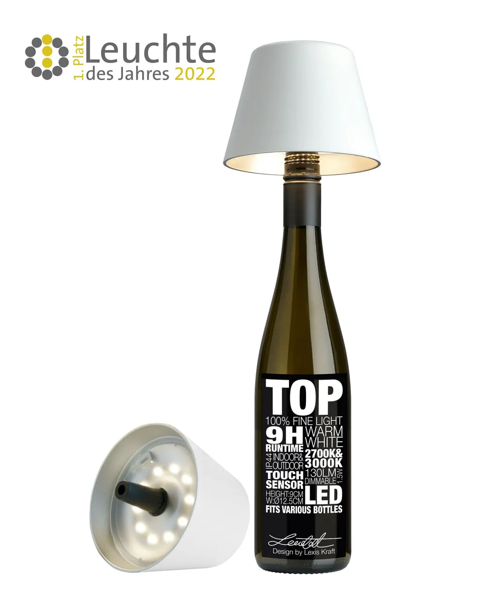 TOP – Akku-Flaschenleuchte, ver. Farben