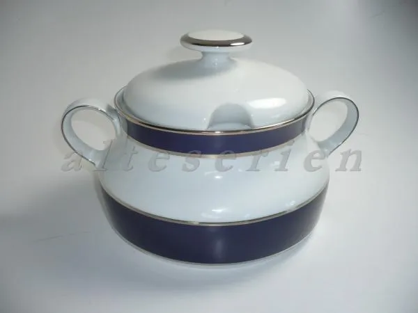 Suppenterrine - Winterling Kirchenlamitz Scharffeuer Echt Kobalt - Platinrand