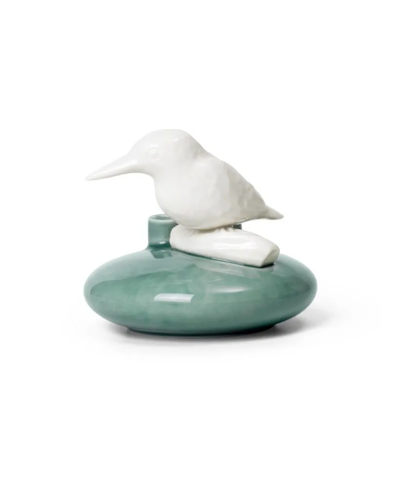 Sweet Stories VASE KINGFISHER PEACOCK