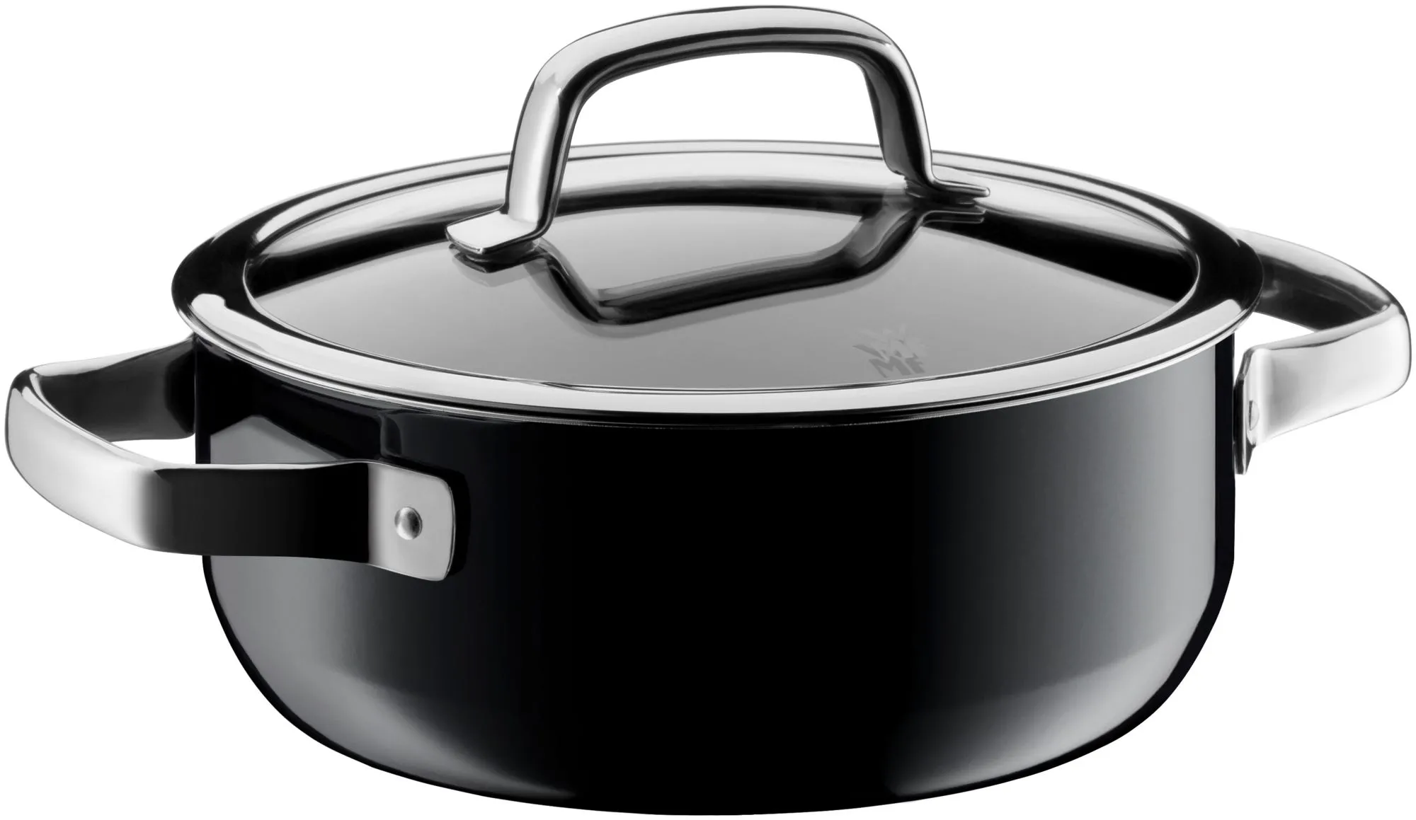 Fusiontec Mineral Bratentopf mit Glasdeckel, 20 cm, Black