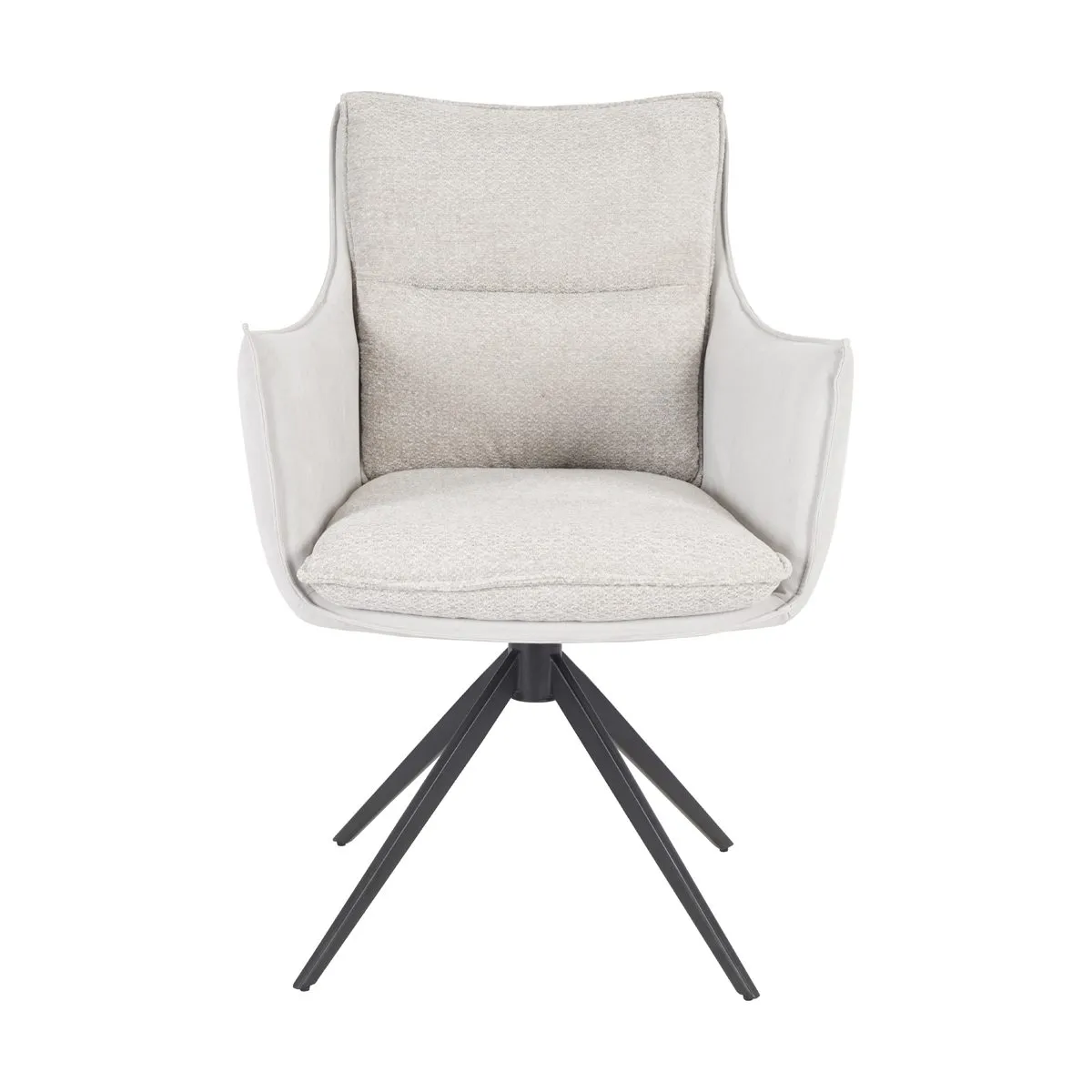 Louming Mandy Armlehnstuhl mit Textilbezug (Öko-Tex) und 360° Drehfunktion