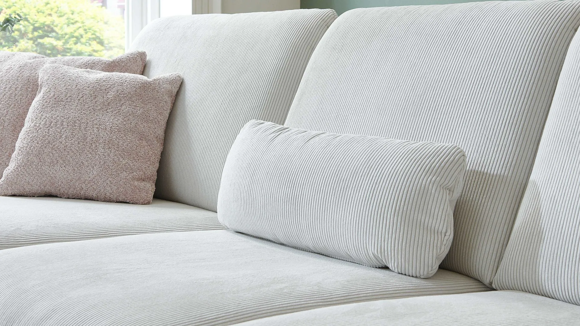 Modulmaster MM-ZE1126 - Nierenkissen, naturweißer Feincord - ca. 70 x 25 cm