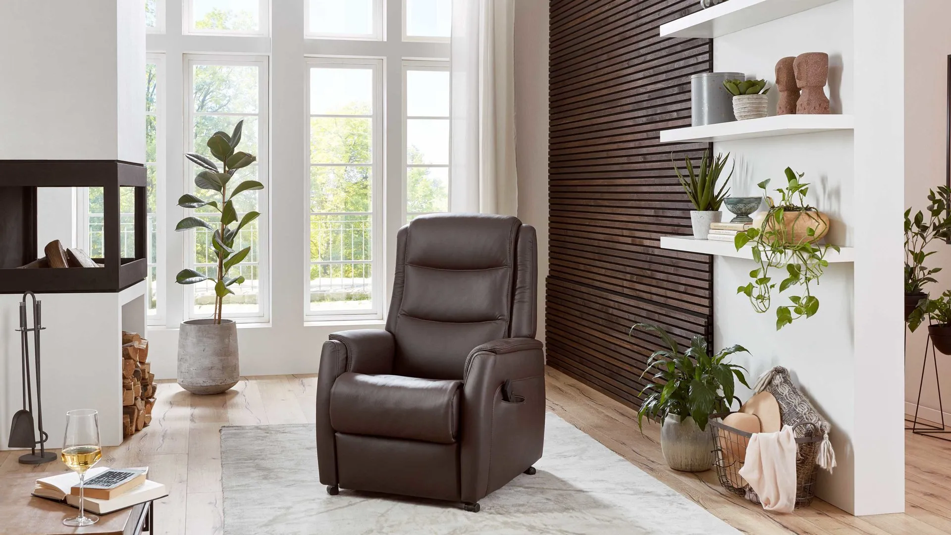 OrthoSedis OS-HU1111 - TV-Sessel A4, zwei Motoren - schokofarbenes Leder Torro