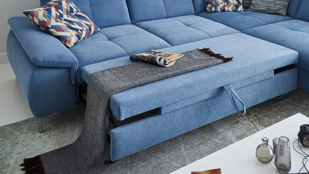 KAWOO Serie 7178 - Schlaffunktion, eisblaue Chenille XBO-26