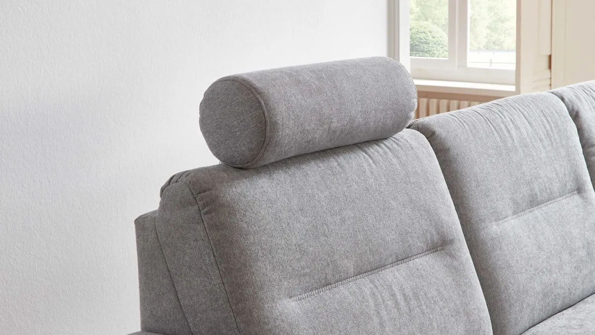 KAWOO Serie Cliff - Kopfstütze, platingraue Chenille