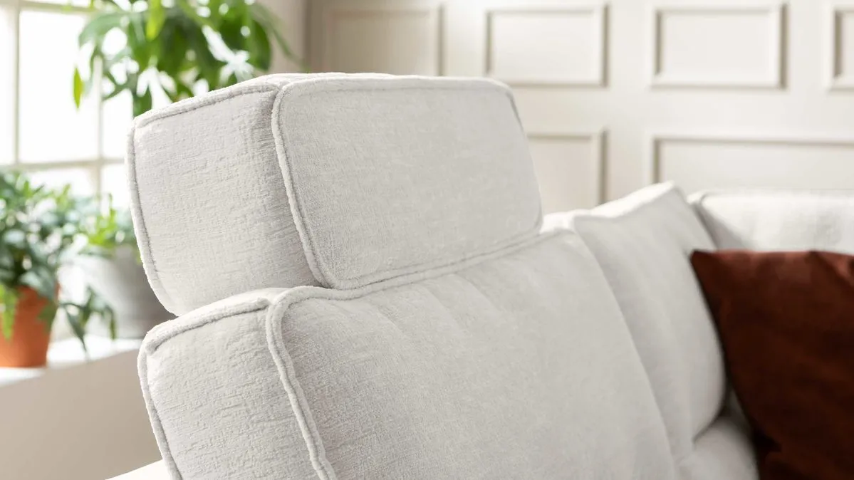 KAWOO Serie KW-MP1197 - Kopfstütze, naturweiße Chenille Rubens - Länge ca. 64 cm