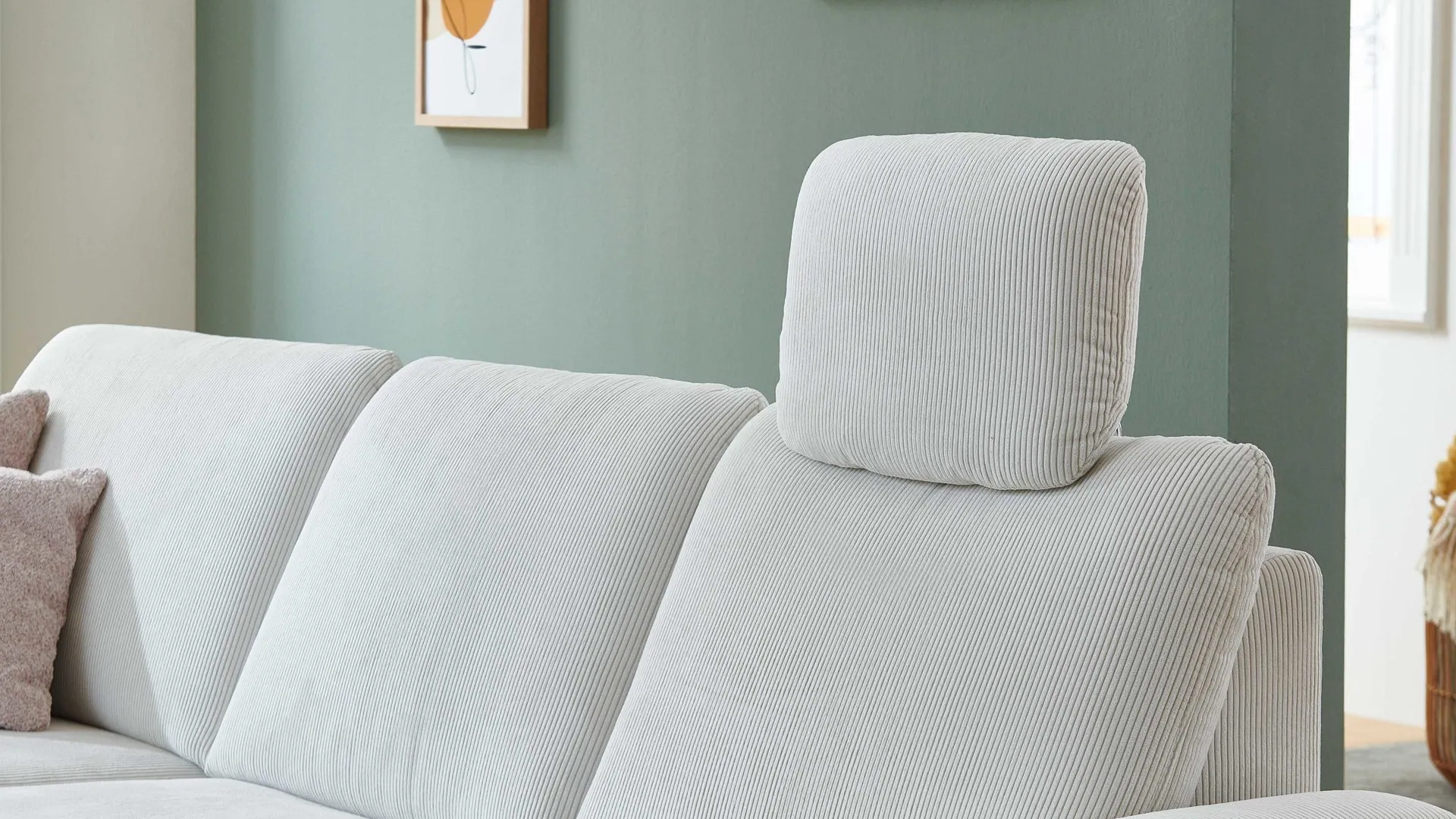 Modulmaster MM-ZE1126 - Kopfstütze CKS, naturweißer Feincord - ca. 44 x 32 cm