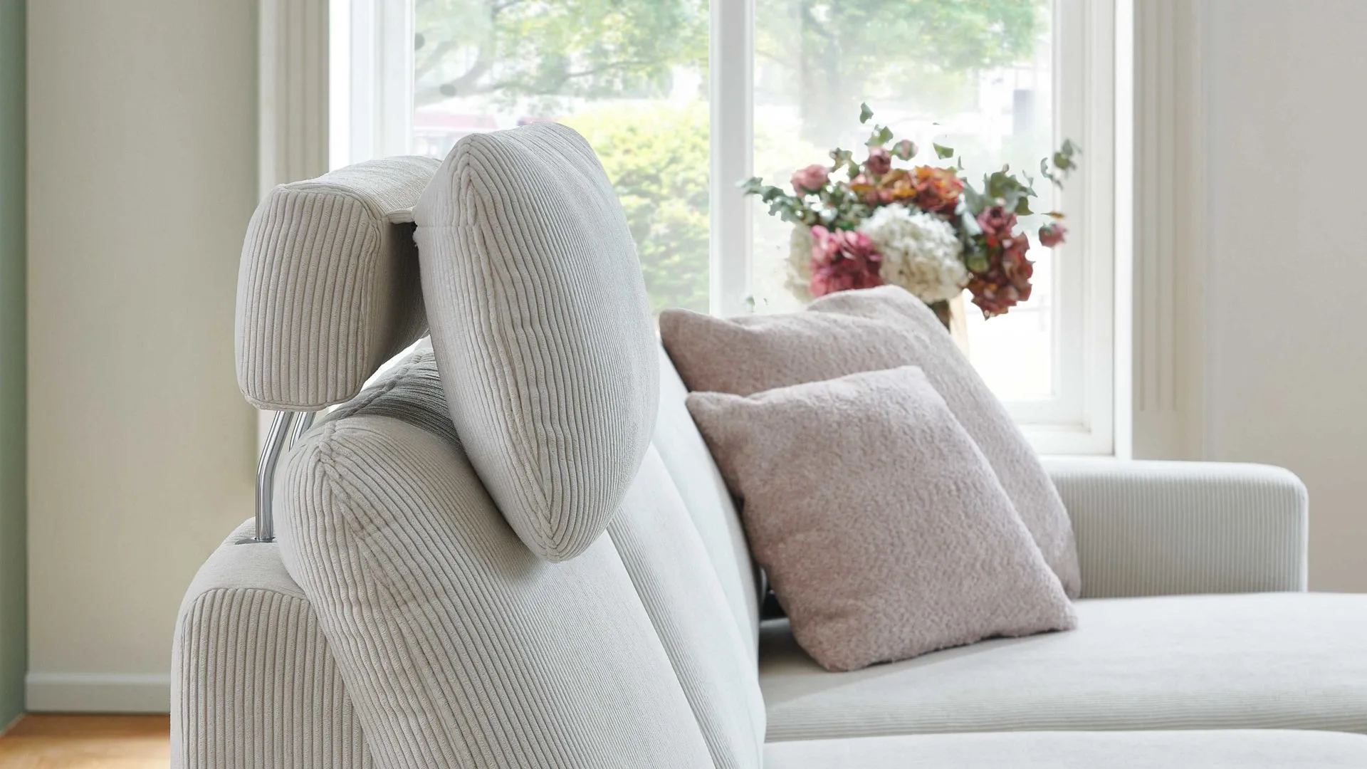 Modulmaster MM-ZE1126 - Kopfstütze PKSG, naturweißer Feincord - ca. 60 x 23 cm