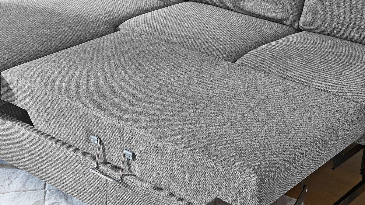 Modulmaster MM-ZE1080 - stoffbezogene Liegefläche, stahlfarbenes Flachgewebe