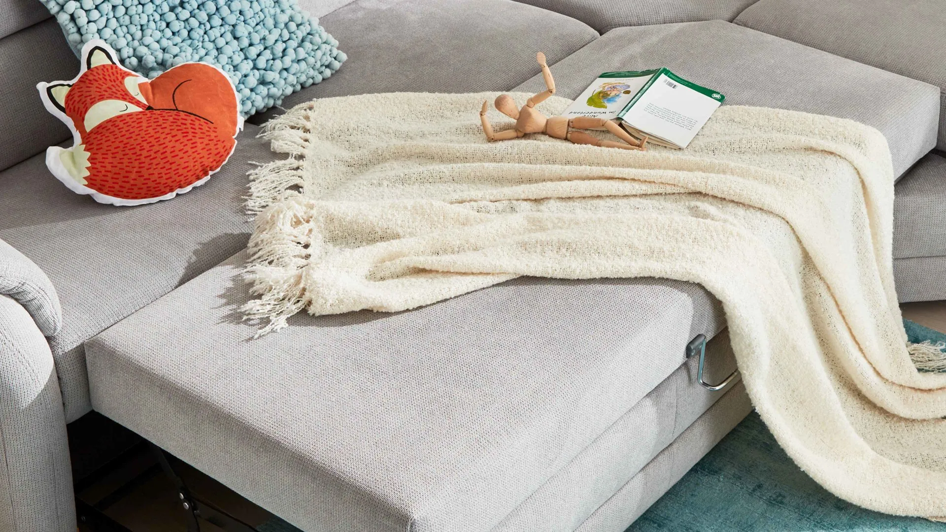 Modulmaster MM-PP1013 - stoffbezogene Liegefläche, silberfarbene Chenille