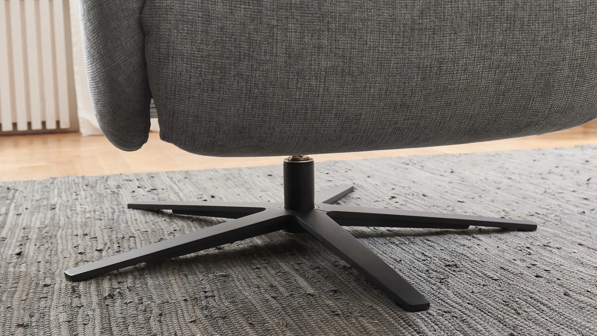 OrthoSedis OS-PP1175 - Metall-Sternfuß, Mattschwarz