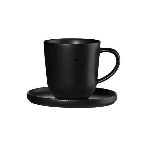 Asa Espressotasse mit Untertasse Kuro Schwarz (2-teilig)