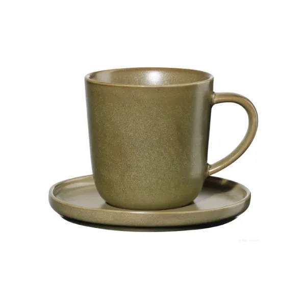 Asa Espressotasse mit Untertasse Miso Gelbgrün (2-teilig)