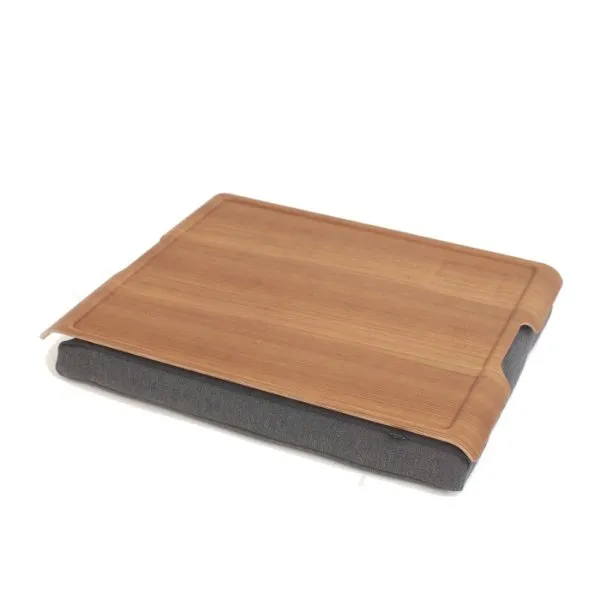 Bosign Knietablett Laptray Anti-Slip Teak Wood Salt & Pepper