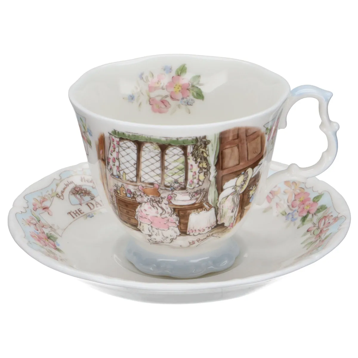 Kaffeetasse mit Untertasse The Dairy - Royal Doulton Brambly Hedge