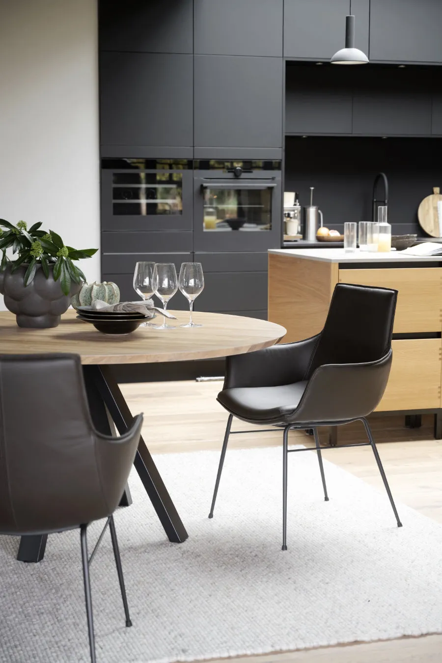 LOWELL Leather Armchair - Set of 2 Rowico