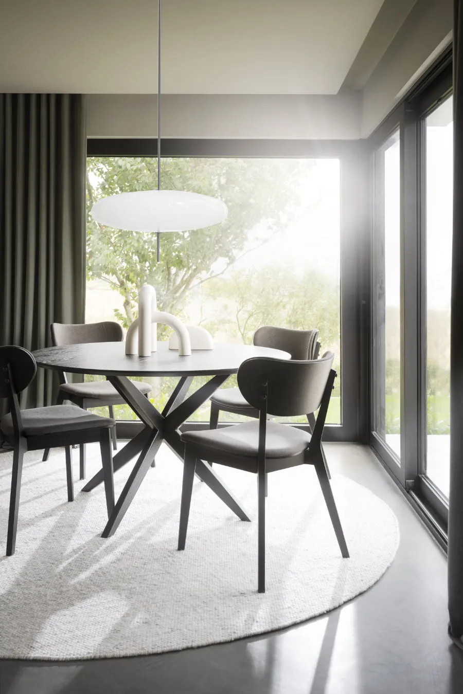 KATO Set of 2 Black Oak Chairs Rowico