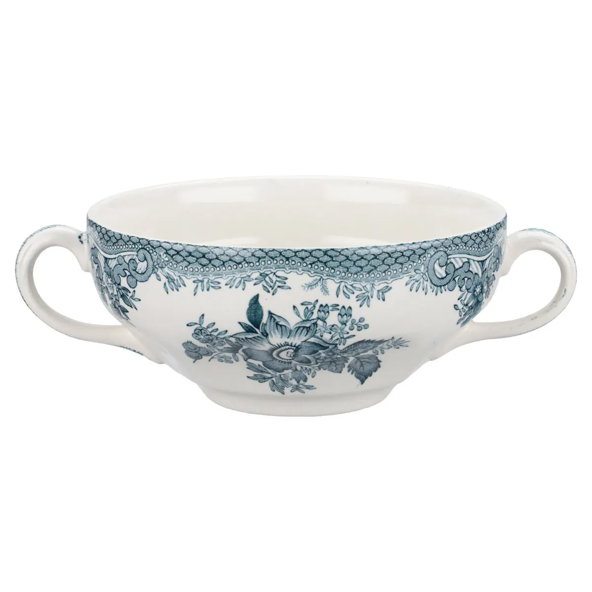 Suppentasse - Enoch Wedgwood Asiatic Pheasants green / dunkelgrün grün