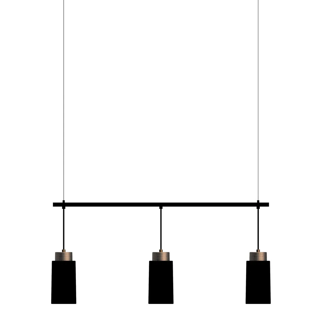 HERSTAL Edge Trio Pendelleuchte, schwarz/bronze