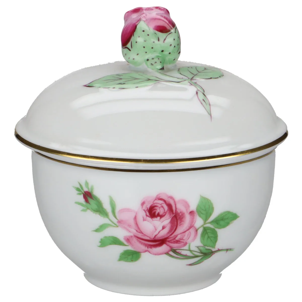 Zuckerdose - Fürstenberg Alt Fürstenberg Rote Rose 02171