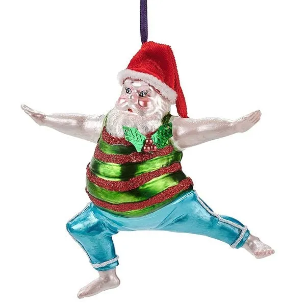 Gift Company Christbaumschmuck Yoga Santa Krieger Haltung