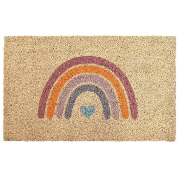 Gift Company Fußmatte aus Kokosfasern Rainbow Natur (75x45cm)