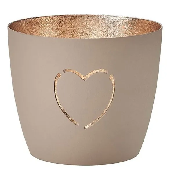 Gift Company Windlicht Madras Herz Sandstone Gold
