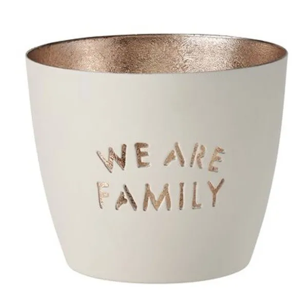 Gift Company Windlicht Madras We Are Family Weiß/Gold