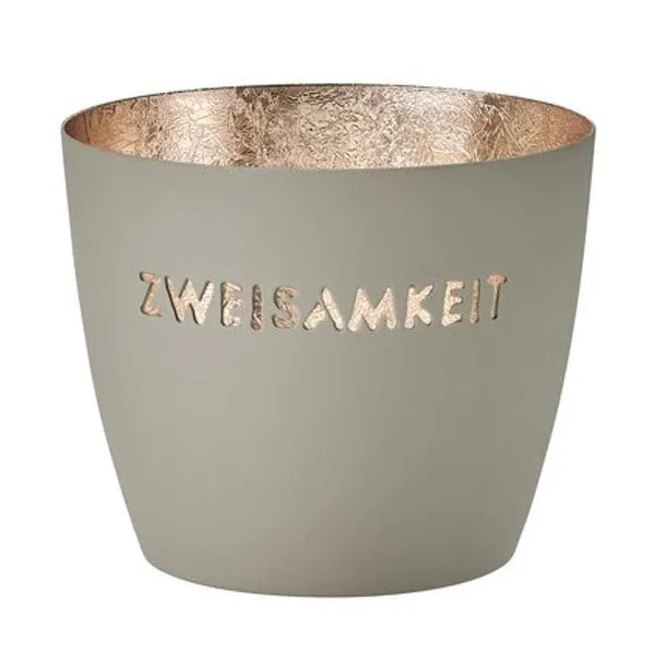 Gift Company Windlicht Madras Zweisamkeit Flannel Gold