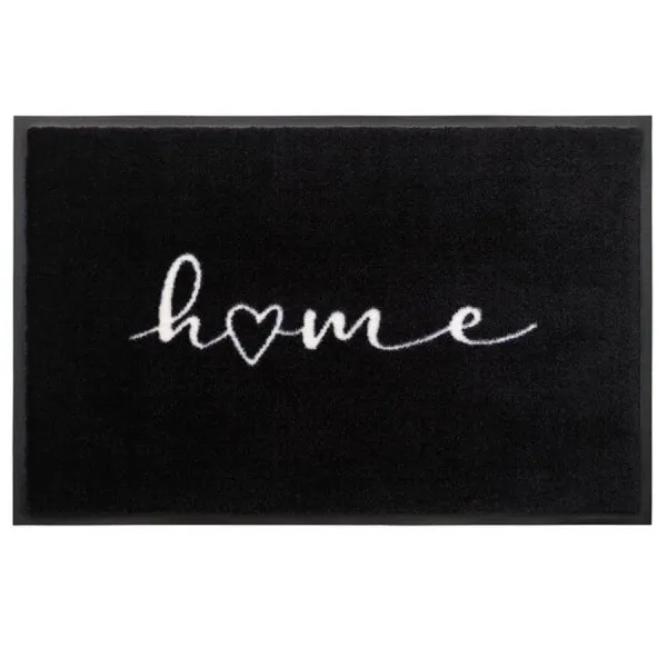Gift Company waschbare Fußmatte Home Schwarz (75x50cm)