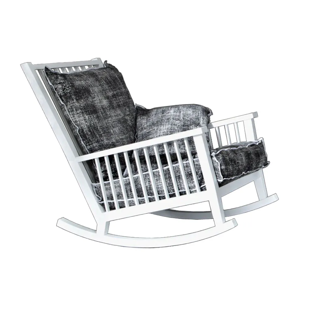 GERVASONI Schaukelstuhl "Gray 09" weiß