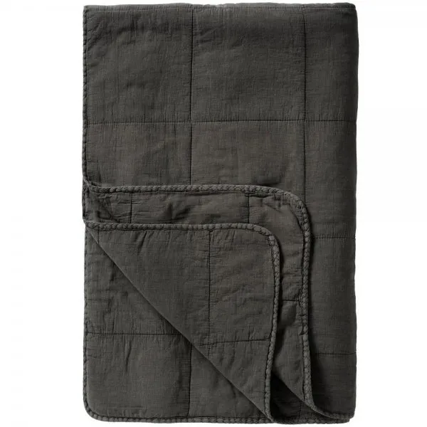 Ib Laursen Tagesdecke Quilt Vintage Thunder Grey (130x180cm)