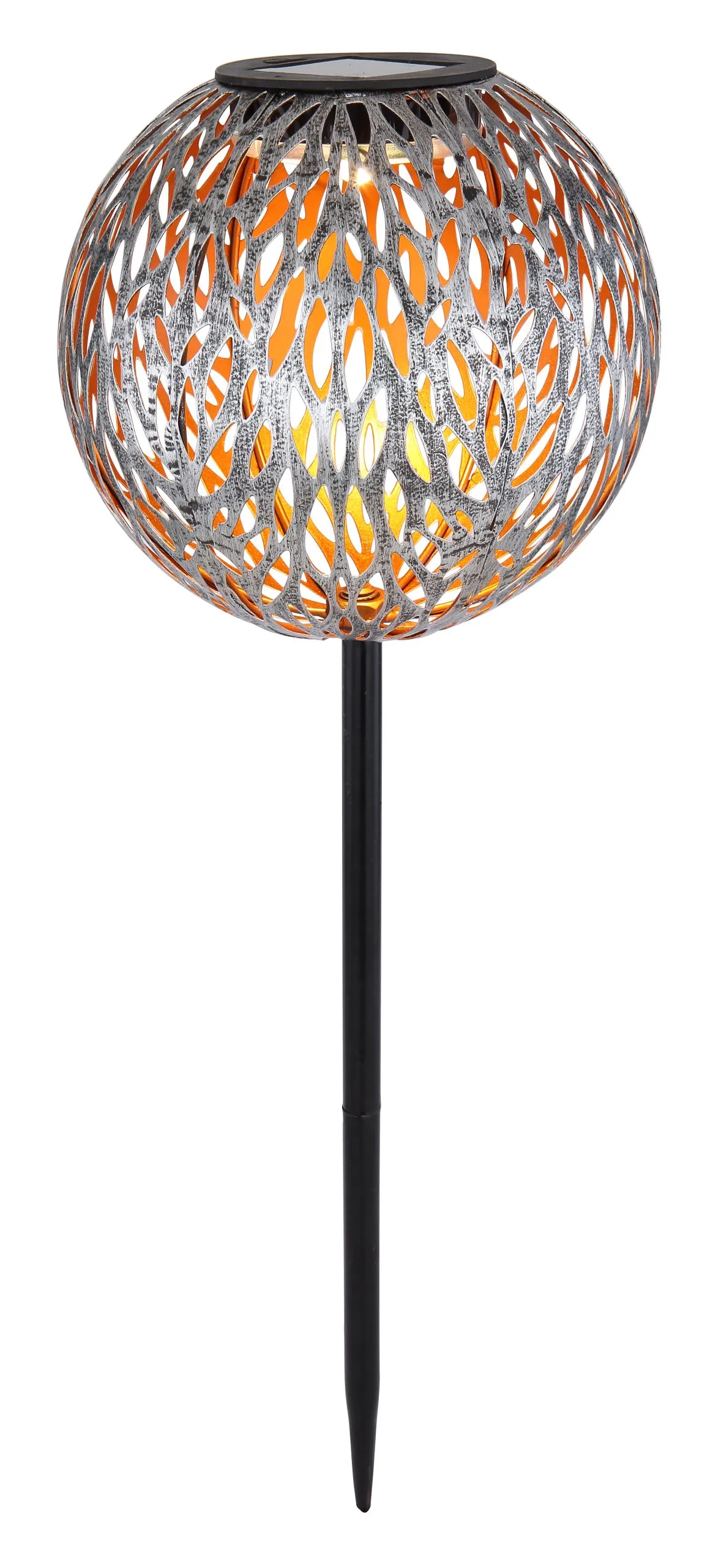 Solarleuchte silbergrau