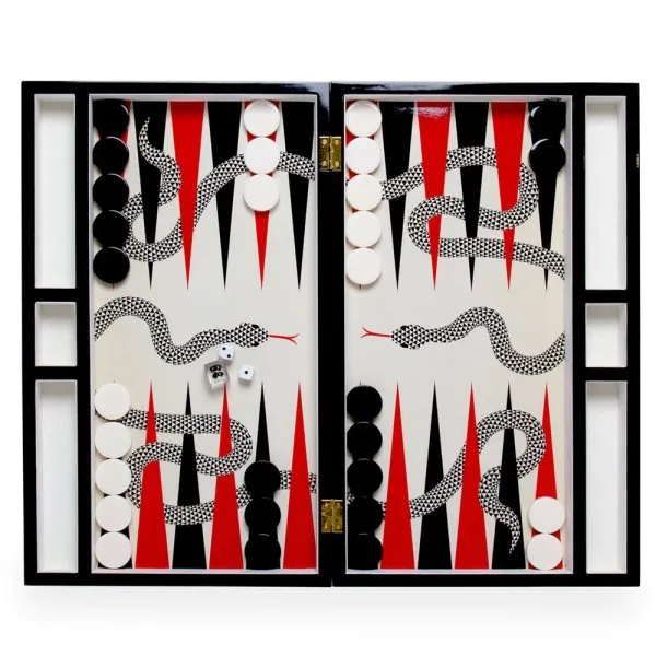 Jonathan Adler Backgammon Set Eden Schlange