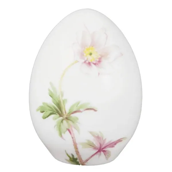 KPM Figur Dekorationsobjekt Ei Standei mit handbemalten Buschwindröschen