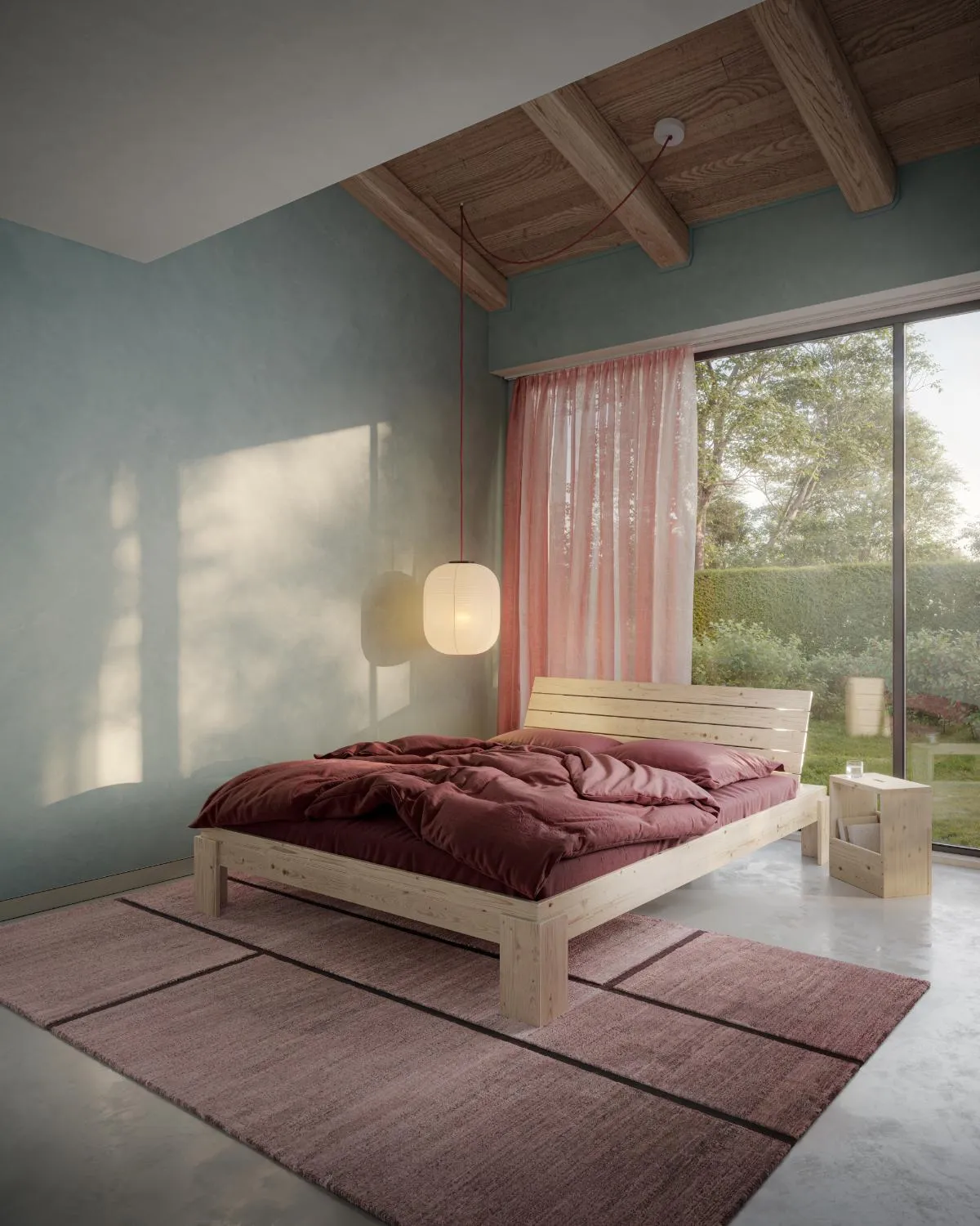 LAYERS Bed with Storage Headboard