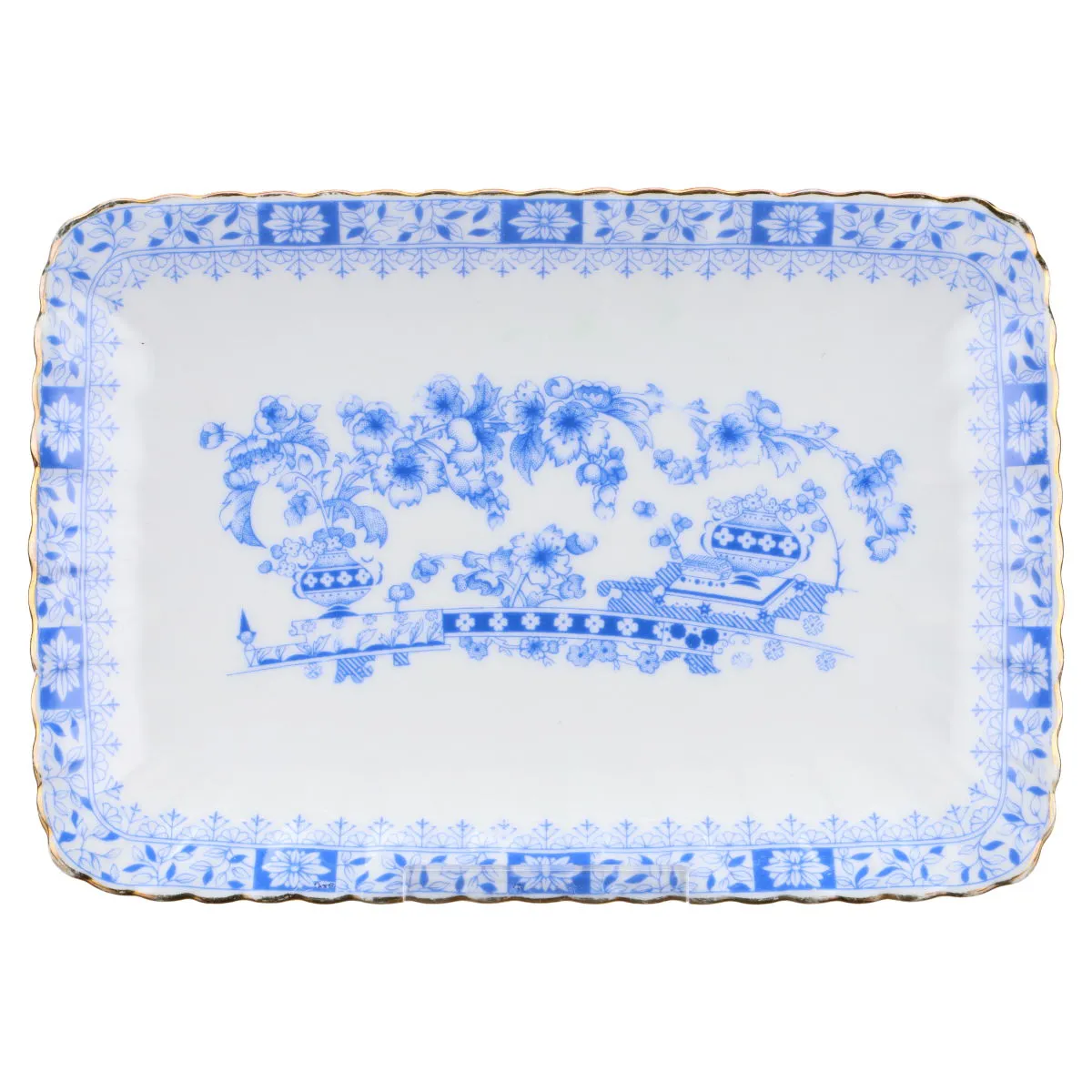 Butterplatte - Seltmann Weiden Dorothea China blau