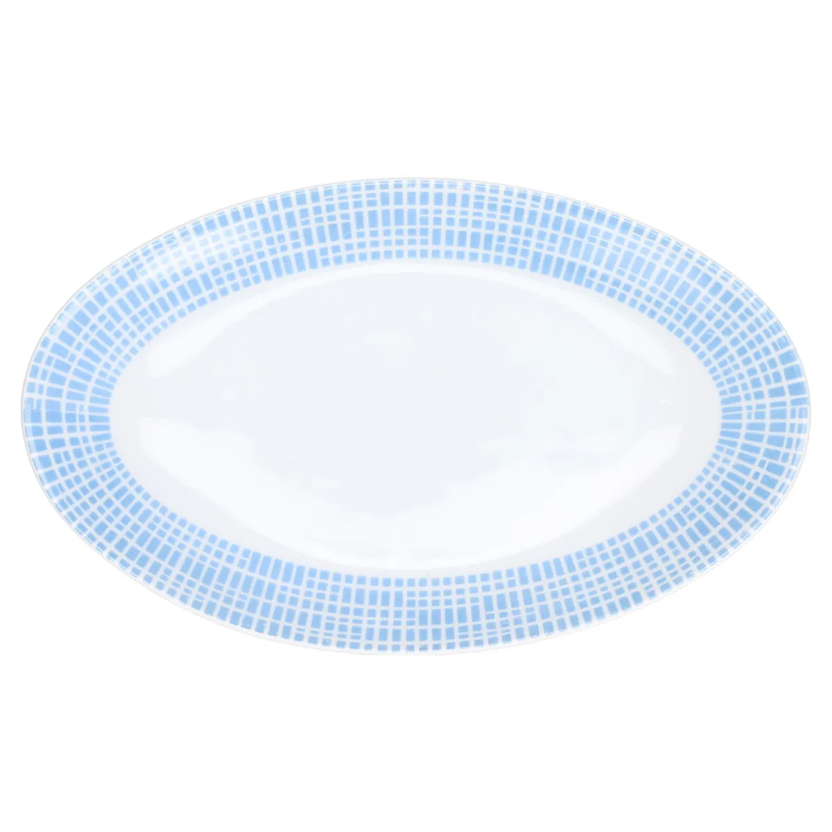 Beilagenschale klein oval - Arzberg Form 2000 Bastdekor blau